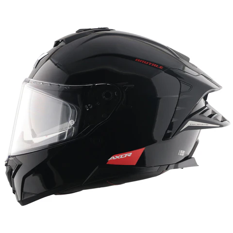 Axor Brutale Solid Colors Dual Spoiler Helmet - Gloss Black