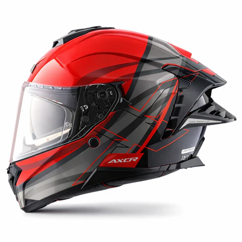 Axor Brutale Surges Dual Spoiler Helmet - Gloss Red Grey