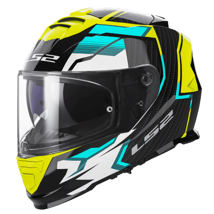 LS2 FF800 Storm II Tracker Helmet - Blue Hi-Viz Yellow